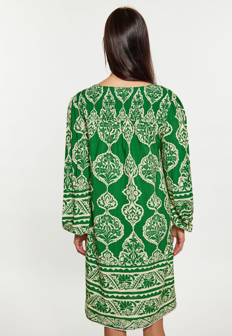 usha Kleid Damen grün Creme - Image 4