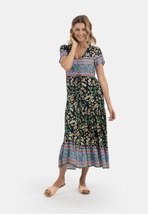 usha Sommerkleid Damen Marine Mehrfarbig - Image 2