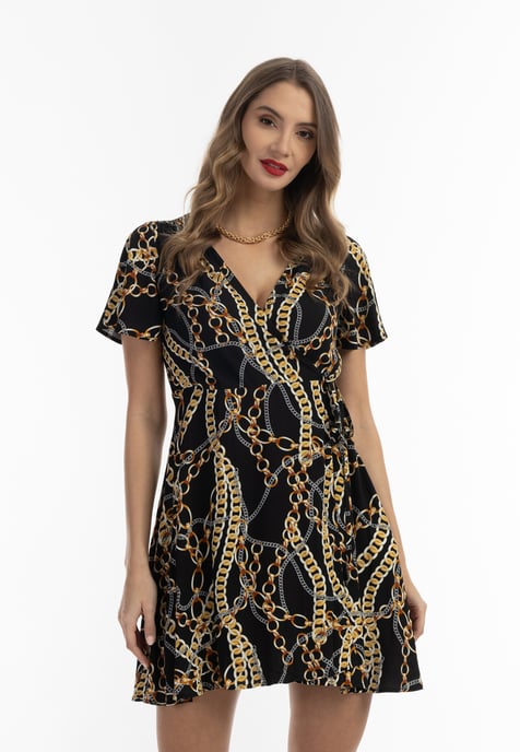Faina Minikleid mit Allover-Print Damen schwarz - Image 3