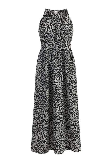 Faina Maxikleid mit Leoprint Damen Grau Leo - Image 1