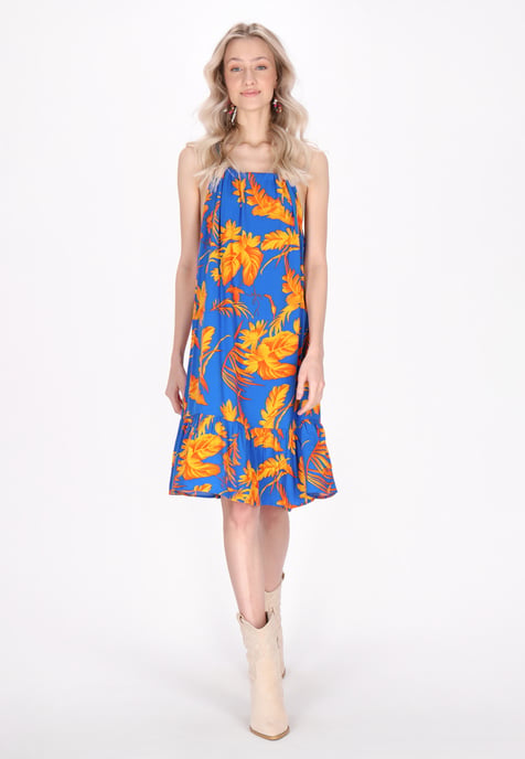 IZIA Kleid Frauen blau gelb - Image 2