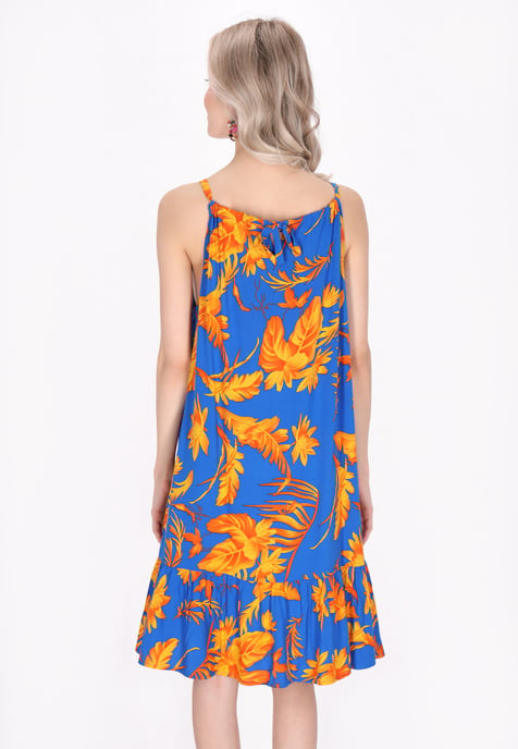 IZIA Kleid Frauen blau gelb - Image 4
