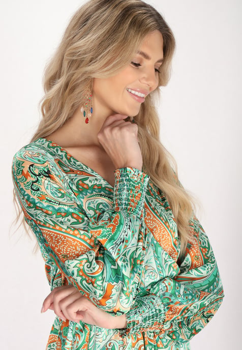 usha Kleid Damen Grün Mehrfarbig - Image 5
