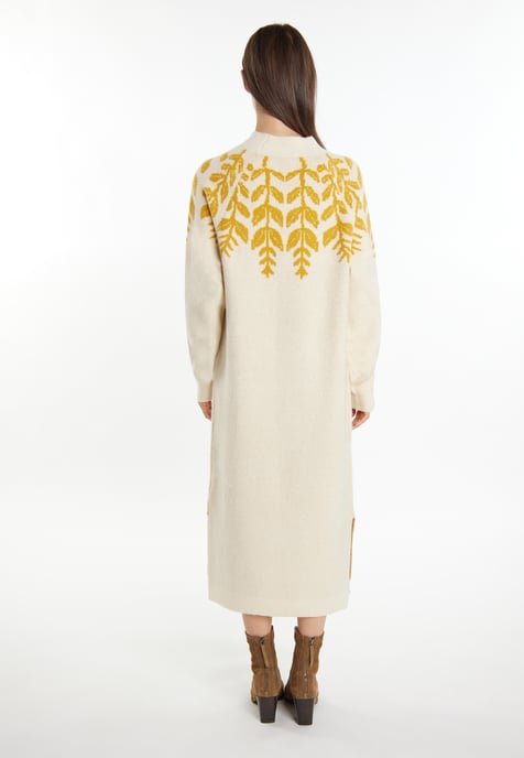 usha Maxi Strickkleid Damen Creme Mehrfarbig - Image 3