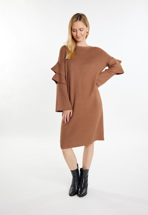 usha Strickkleid Damen Kamel - Image 2