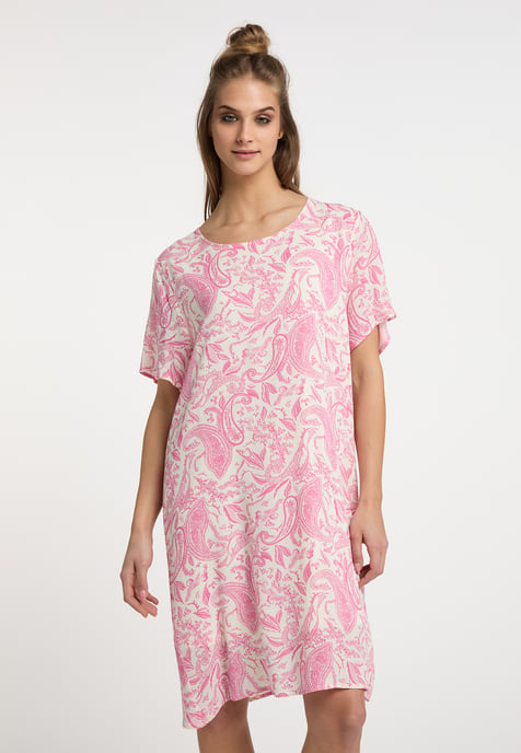 usha Kurzarmkleid Damen rosa Wollweiß - Image 3