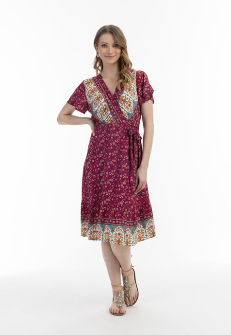 usha Sommerkleid Damen Beere Pink Mehrfarbig - Image 2