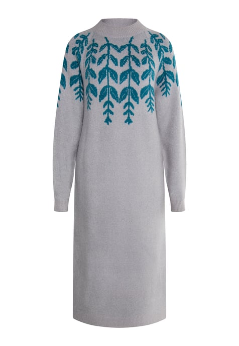 usha Maxi Strickkleid Damen Grau Mehrfarbig - Image 1
