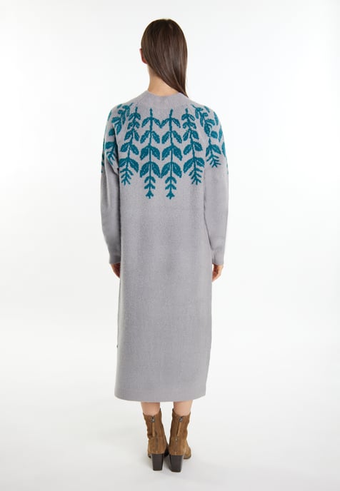 usha Maxi Strickkleid Damen Grau Mehrfarbig - Image 3