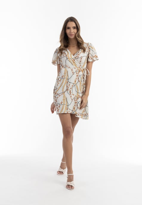Faina Minikleid mit Allover-Print Damen weiss - Image 2