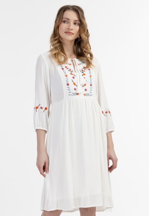 usha Kleid Damen weiss - Image 3