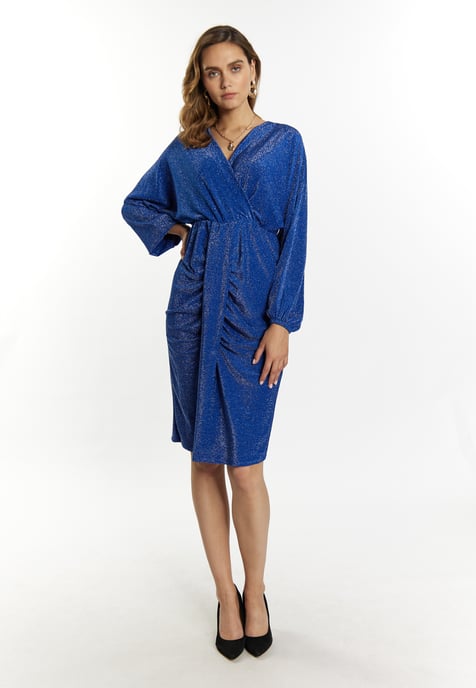 Faina Abendkleid mit Glanzgarn Damen KÖNIGSBLAU - Image 2