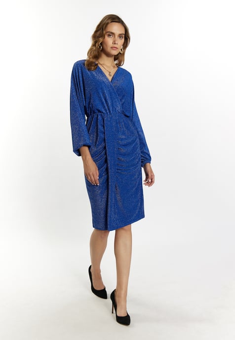 Faina Abendkleid mit Glanzgarn Damen KÖNIGSBLAU - Image 5