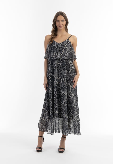 Faina Maxikleid mit Schlangen-Print Damen schwarz schlange - Image 2