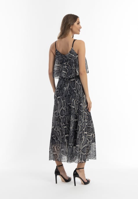 Faina Maxikleid mit Schlangen-Print Damen schwarz schlange - Image 3