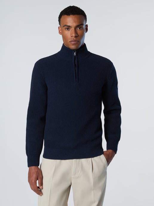 North Sails Pullover Fisherman's Rib mit halbem Reißverschluss - Image 1
