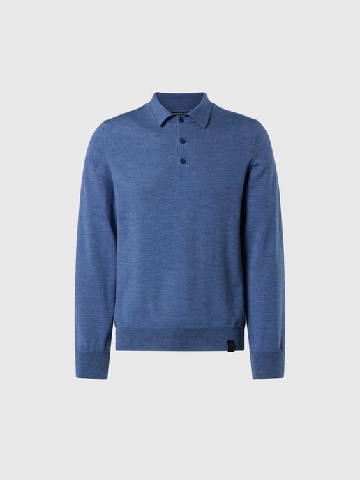 North Sails Pullover Poloshirt aus Merinowolle - Image 3