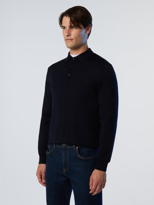 North Sails Pullover Poloshirt aus Merinowolle - Image 1