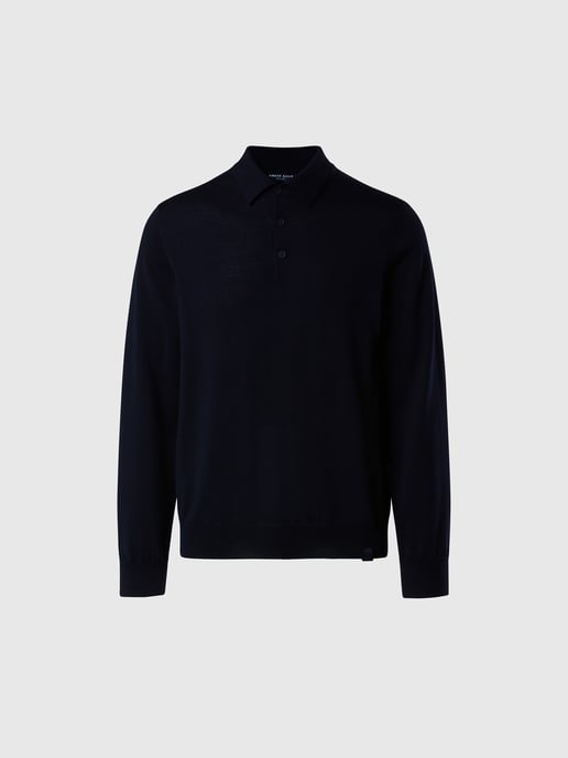 North Sails Pullover Poloshirt aus Merinowolle - Image 3
