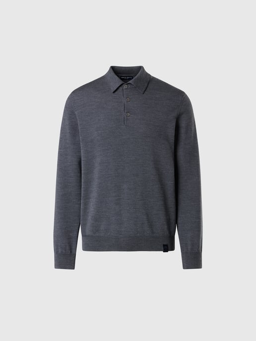 North Sails Pullover Poloshirt aus Merinowolle - Image 3