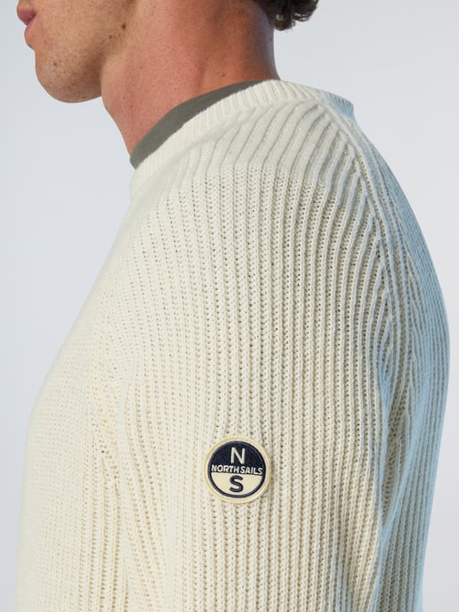 North Sails Pullover Fischerrippe mit Rundhalsausschnitt - Image 5