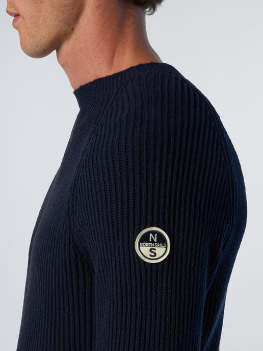 North Sails Pullover Fischerrippe mit Rundhalsausschnitt - Image 5