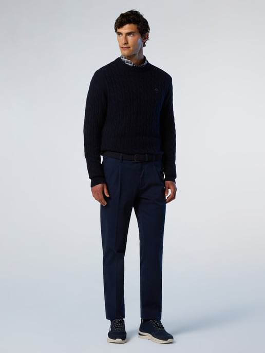 North Sails Pullover Rundhalsausschnitt mit Zopfmuster - Image 4