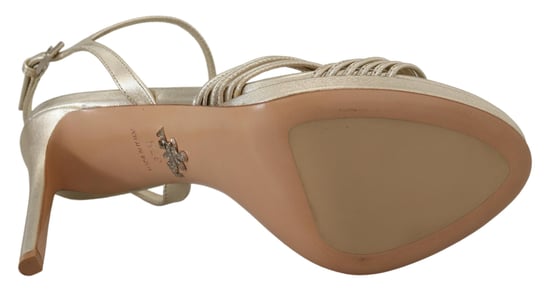 Goldene Leder-Sandalen im Knöchelriemen-Stil - Image 2