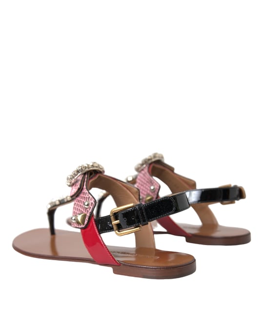 Dolce Gabbana Verzierte Zehentrenner-Sandalen - Image 4