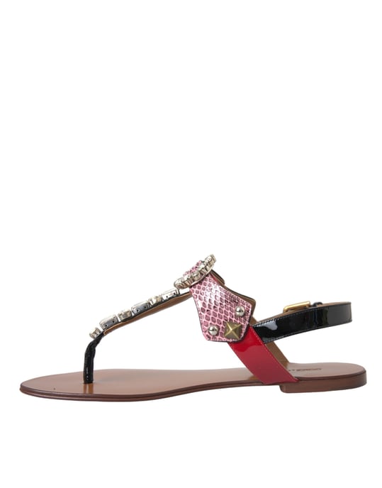 Dolce Gabbana Verzierte Zehentrenner-Sandalen - Image 5