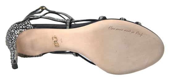 Kristallverzierte Sandalen Schwarz - Image 3