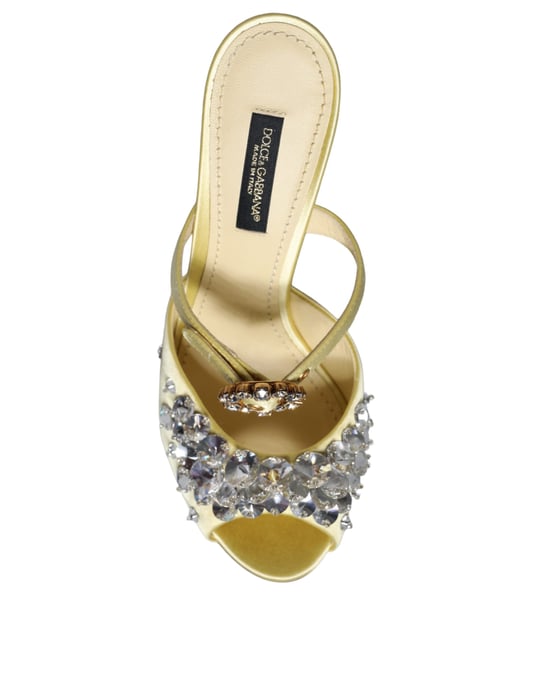 Kristallbesetzte Satin-Mules - Image 5