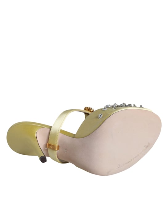 Kristallbesetzte Satin-Mules - Image 6