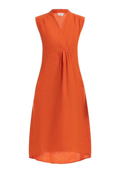 RISA Midikleid aus Leinen Damen orange - Image 1