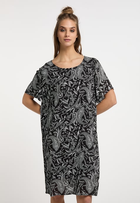 usha Kurzarmkleid Damen schwarz weiss - Image 3
