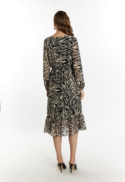 Faina Kleid mit Zebra-Print Damen beige/schwarz - Image 3
