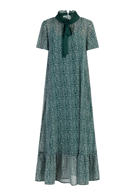 Faina Midikleid aus Chiffon Damen Grün Weiss - Image 1
