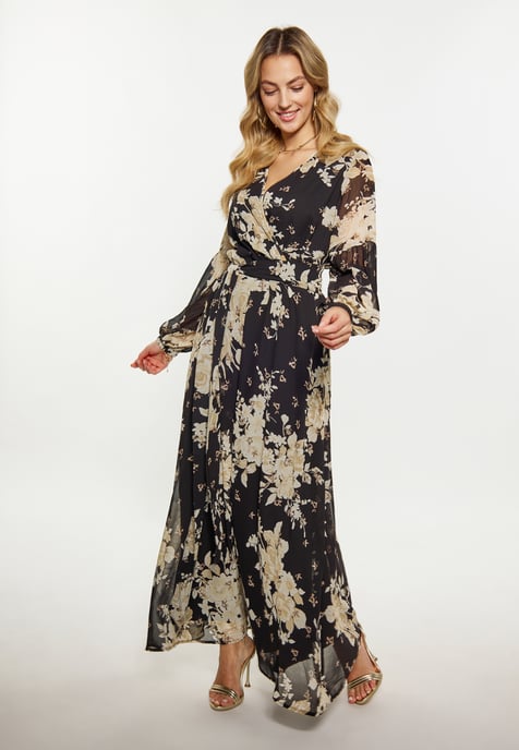 Faina Kleid Damen schwarze Blume - Image 2