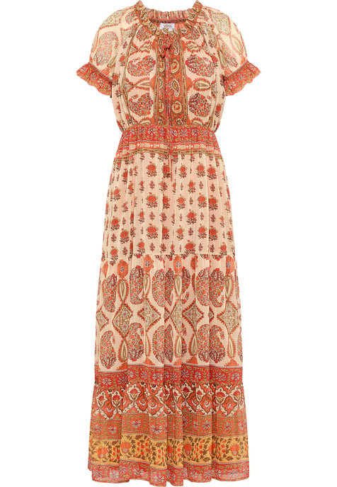 usha Maxikleid mit Allover-Print Damen Orange Mehrfarbig - Image 1