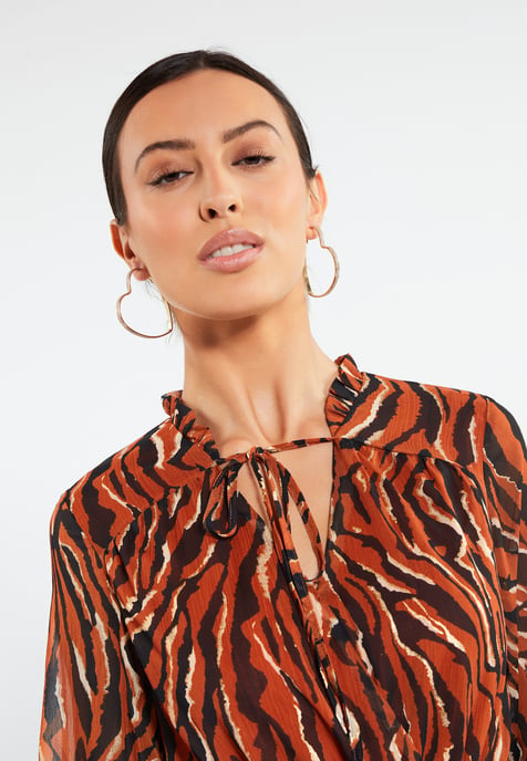 Faina Maxikleid Damen orange - Image 4
