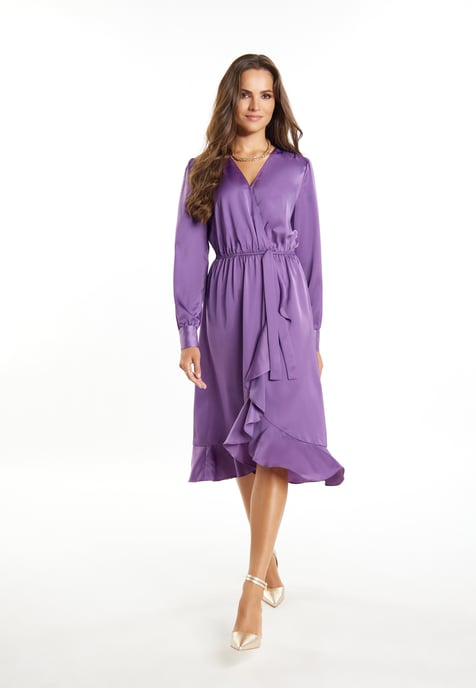 Faina Midi-Langarmkleid Damen lila - Image 2