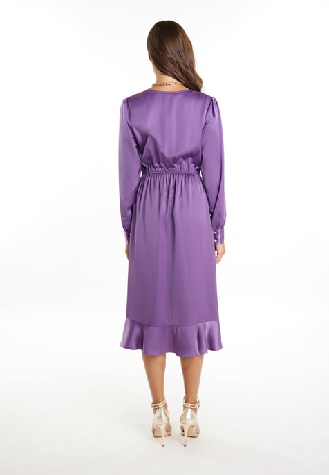 Faina Midi-Langarmkleid Damen lila - Image 3