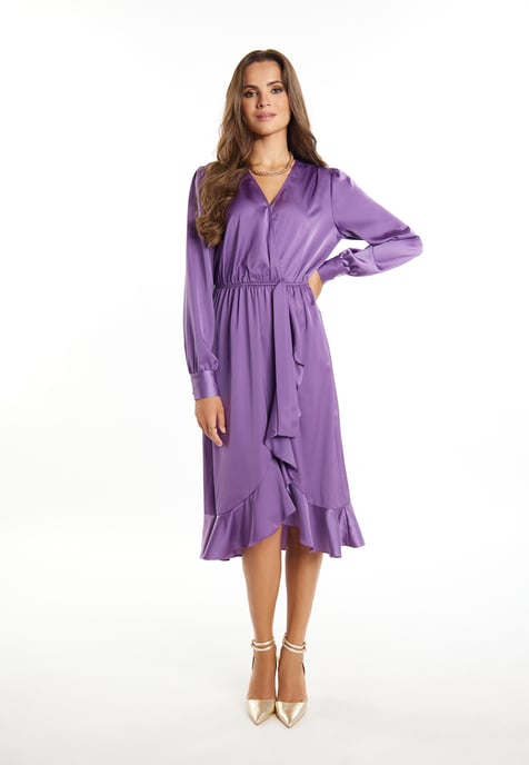 Faina Midi-Langarmkleid Damen lila - Image 4