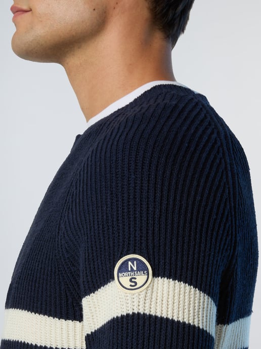 North Sails Pullover Fischerrippe mit Rundhalsausschnitt - Image 5