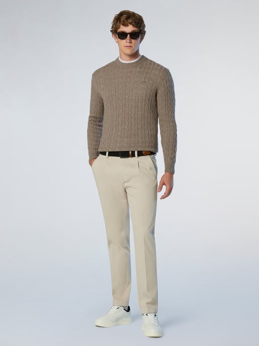North Sails Pullover Rundhalsausschnitt mit Zopfmuster - Image 4