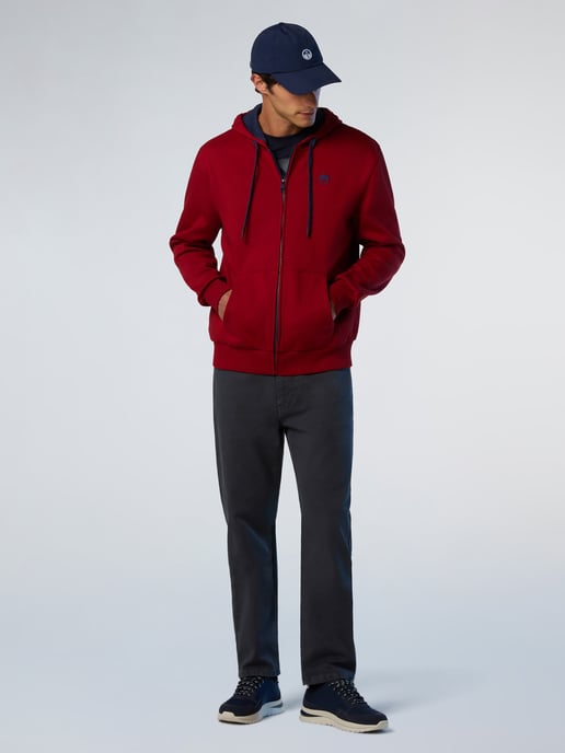 North Sails Kapuzenpullover Durchgehender Reißverschluss mit gesticktem Logo - Image 4