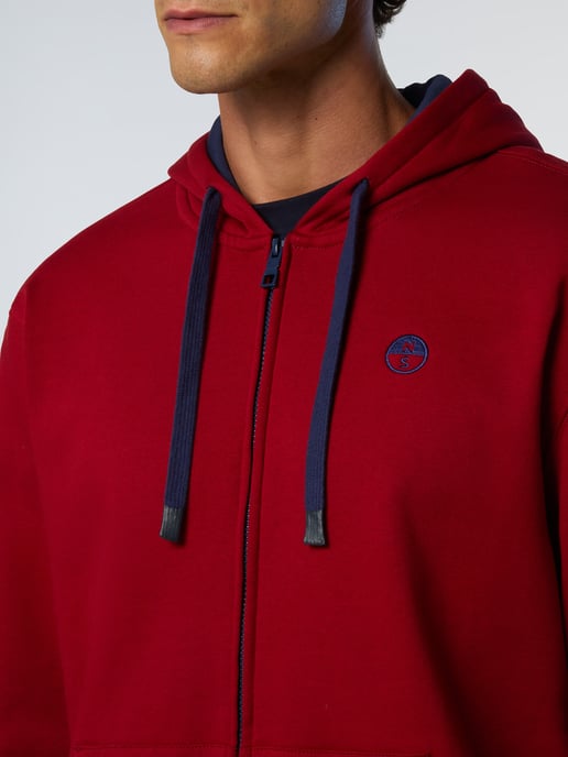 North Sails Kapuzenpullover Durchgehender Reißverschluss mit gesticktem Logo - Image 5