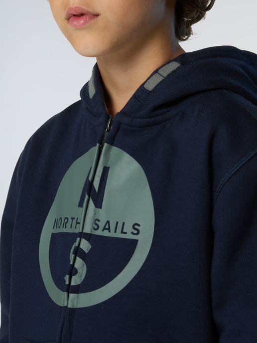 North Sails Kapuzenpullover Durchgehender Reißverschluss mit Maxi-Logo - Image 5