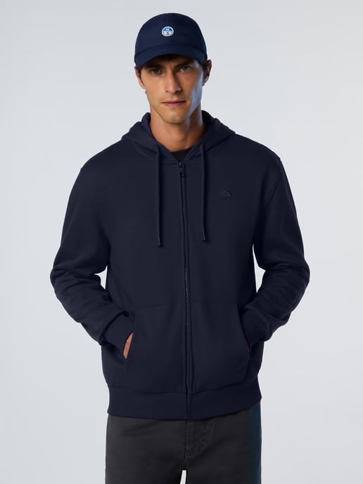North Sails Kapuzenpullover Durchgehender Reißverschluss mit gesticktem Logo - Image 1