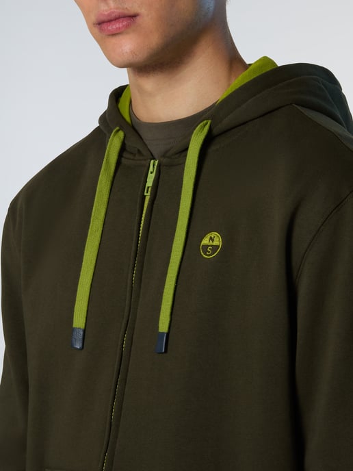 North Sails Kapuzenpullover Durchgehender Reißverschluss mit gesticktem Logo - Image 5